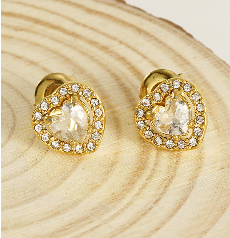 Heart Studded Earring