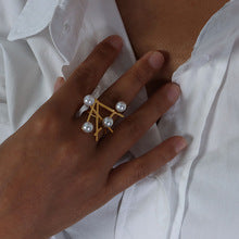 Woven Pearl Ring