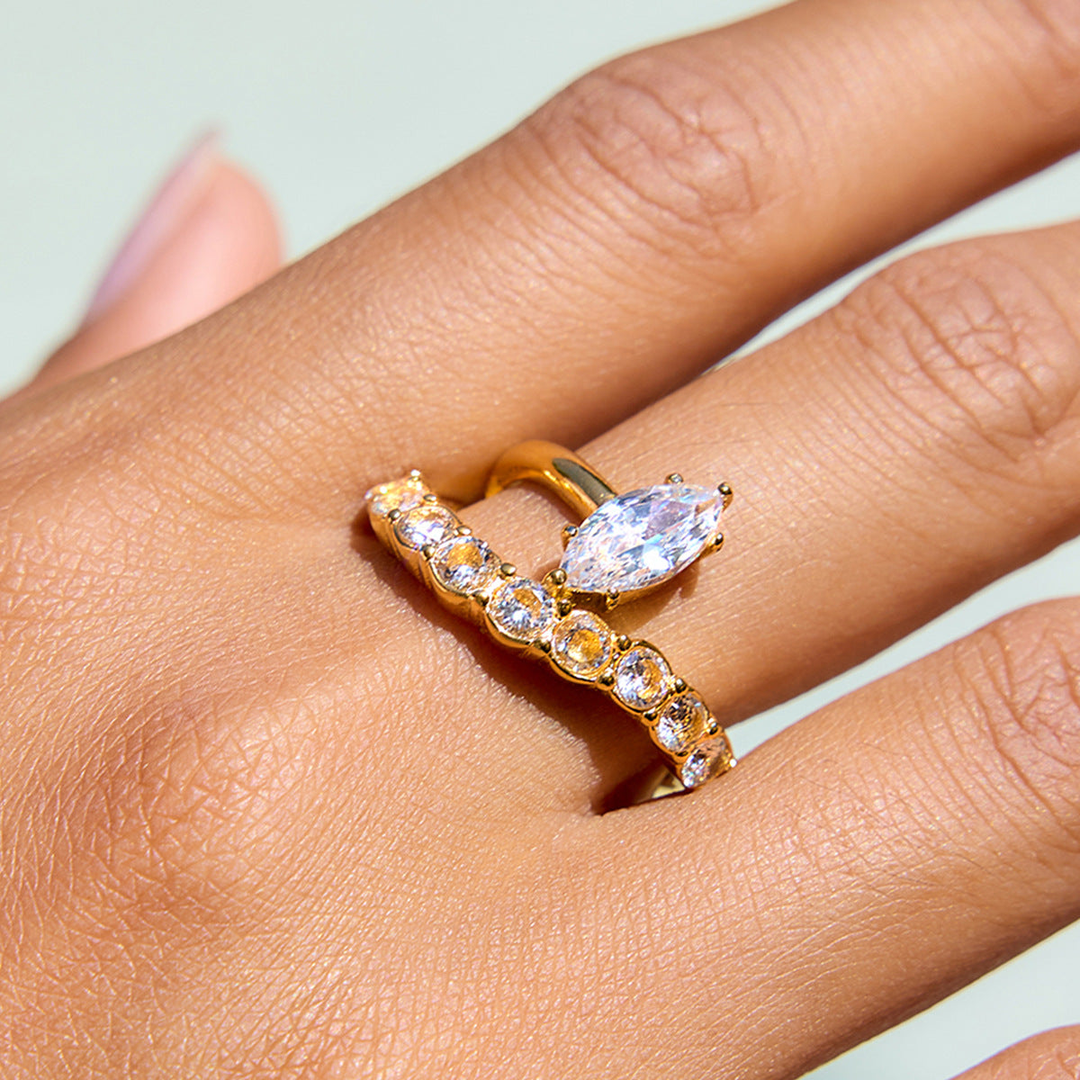 Marquise-Cut Stone Ring