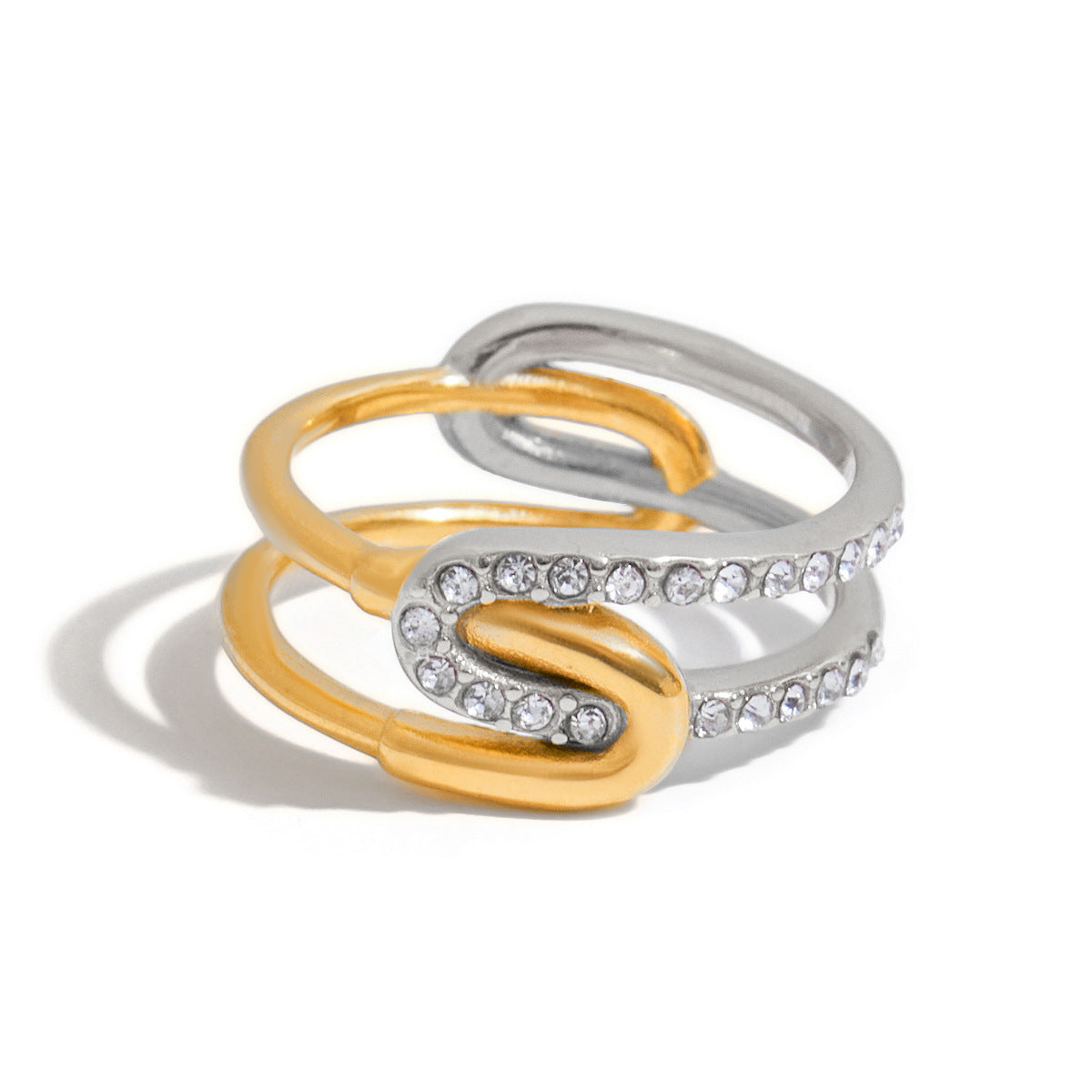 Two Toned Entwined Ring