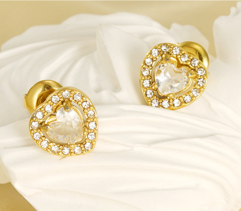 Heart Studded Earring