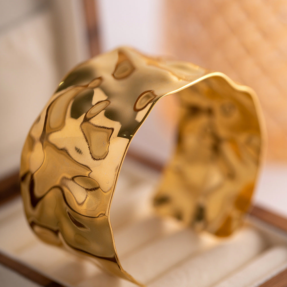 Golden Ridged Bracelet