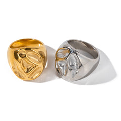 Ridged Statement Ring