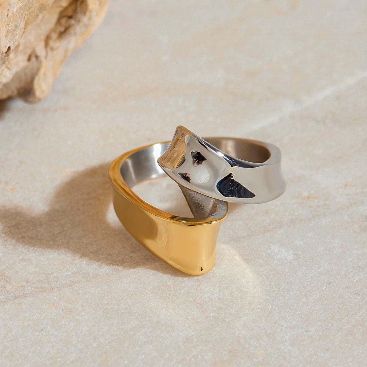 Two Toned Solid Ring