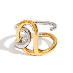 Two Toned Interwoven Ring