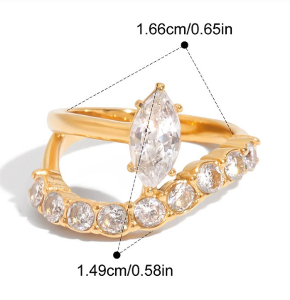 Marquise-Cut Stone  Ring