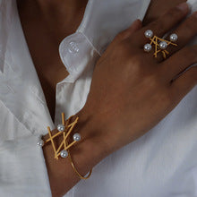 Woven Pearl Ring