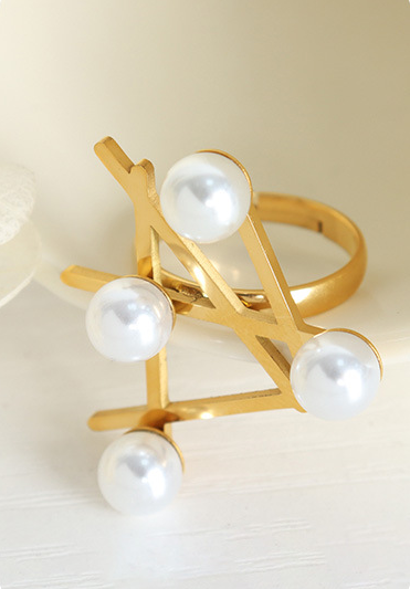 Woven Pearl Ring