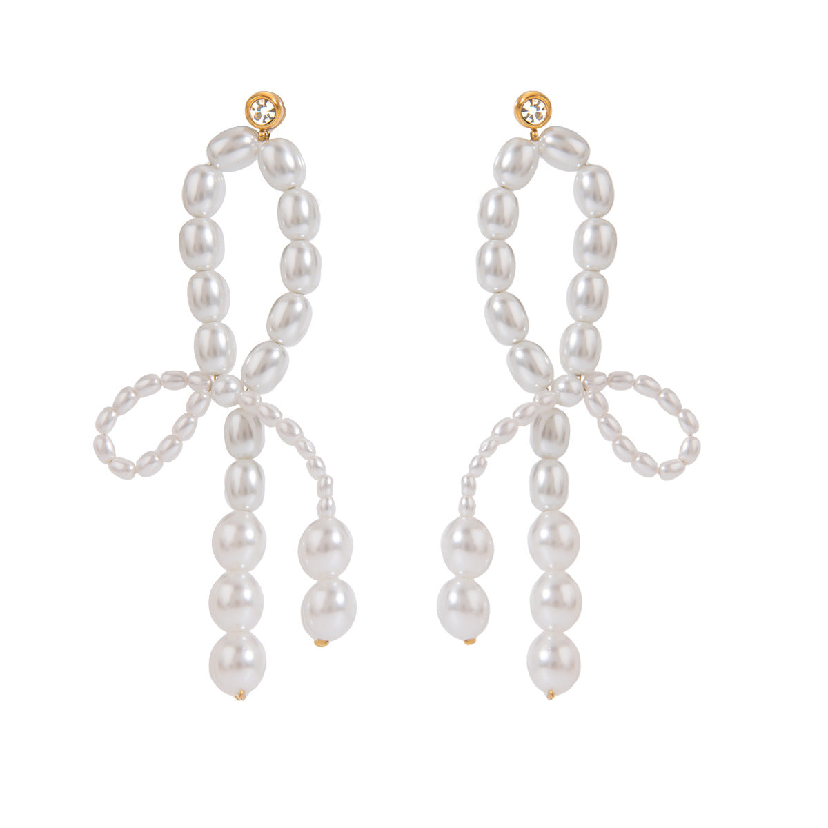 Pearl Bow Earrings