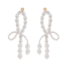 Pearl Bow Earrings