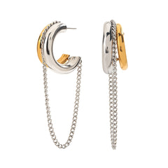 Chained Arc Earrings