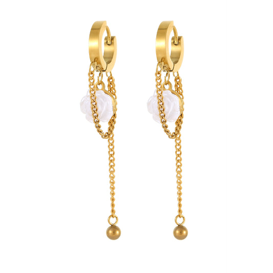 Floral Chain Drop Earrings