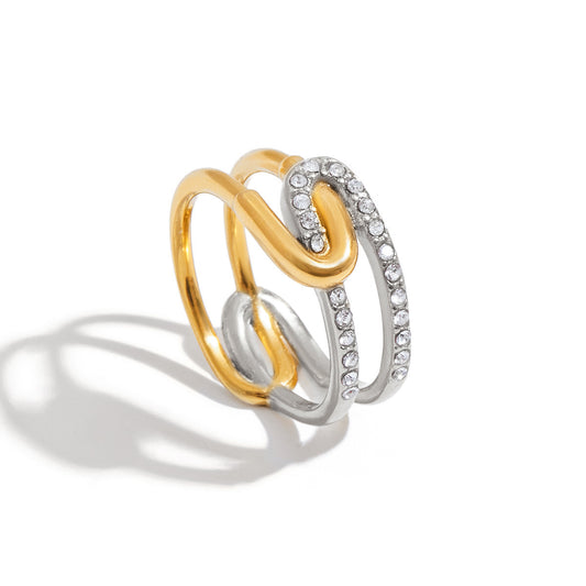Two Toned Entwined Ring
