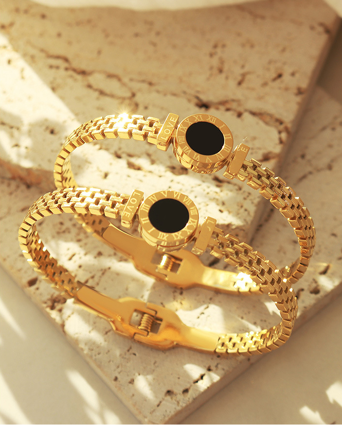 Roman Numeral Love Bracelet