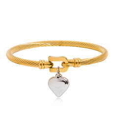 The Solid Heart Twined Bracelet