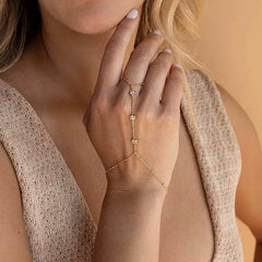Seraphina Hand Harness- Gold Bracelet | Waterproof & Tarnish-Free