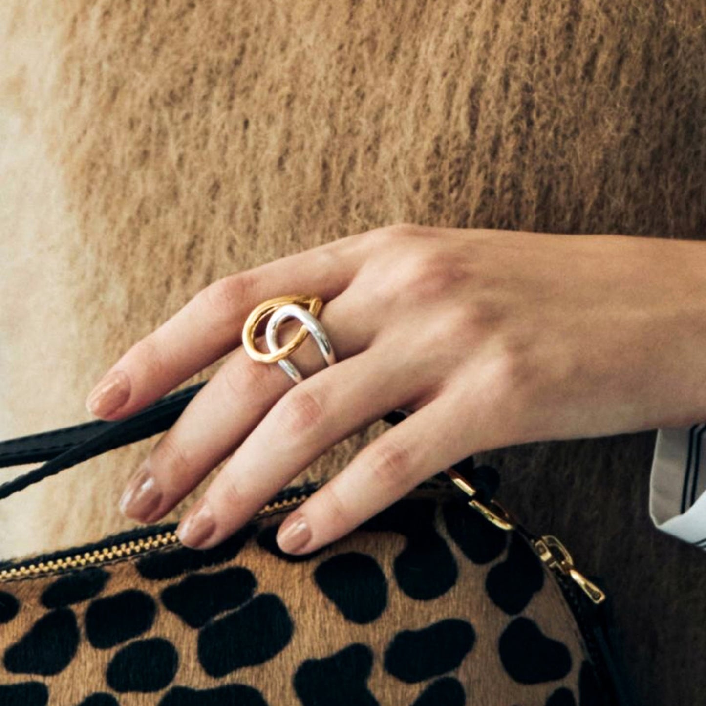 Two Toned Interwoven Ring