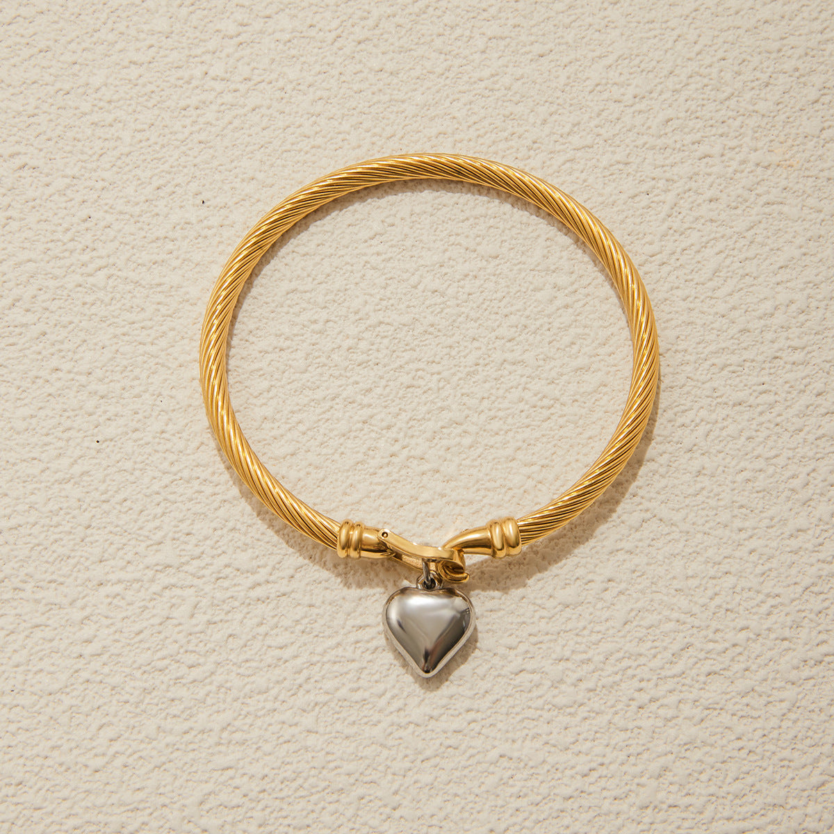 The Solid Heart Twined Bracelet