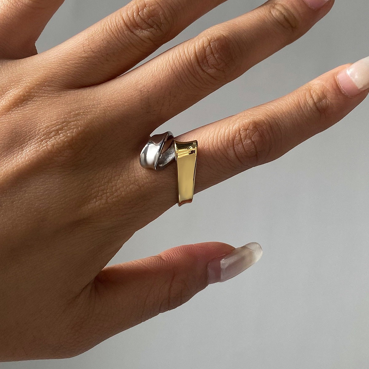 Two Toned Solid Ring