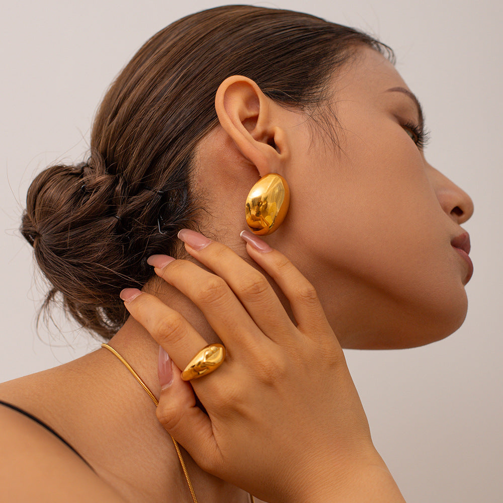 Big Button Earring