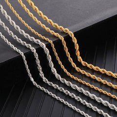 Rope chain - Gold Necklace | Waterproof & Tarnish-Free
