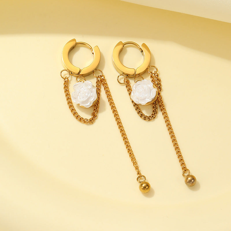 Floral Chain Drop Earrings