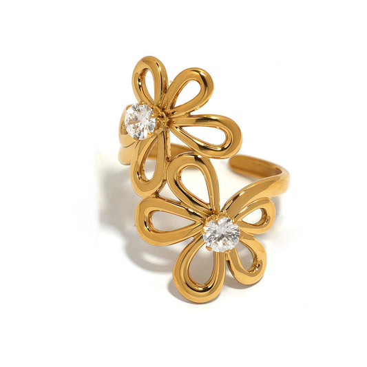 Twin Petal Ring