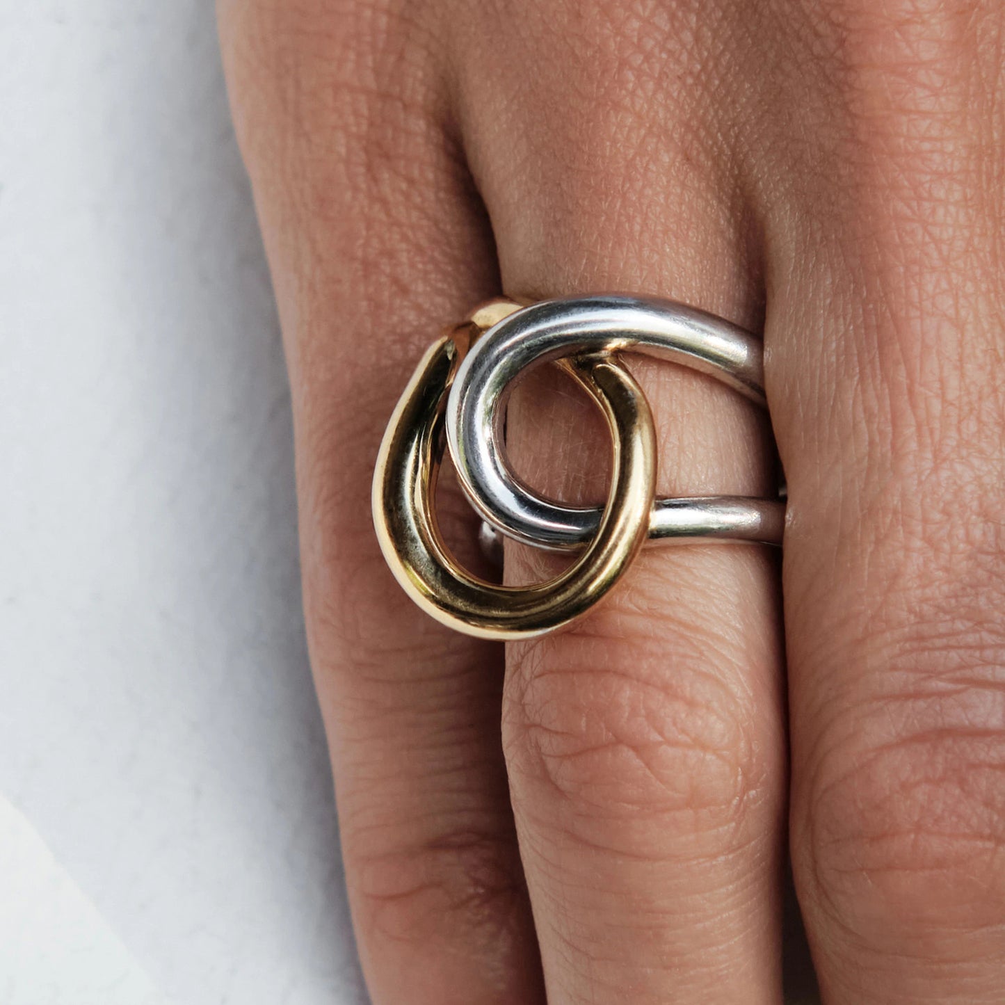 Two Toned Interwoven Ring