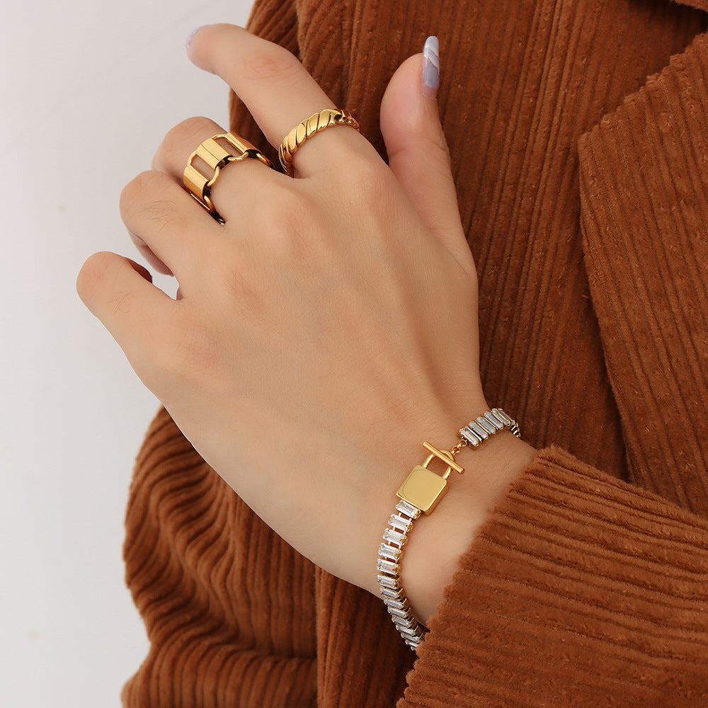 Modern Tennis Bracelet