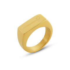 Flat Surface Flower Pin Ring