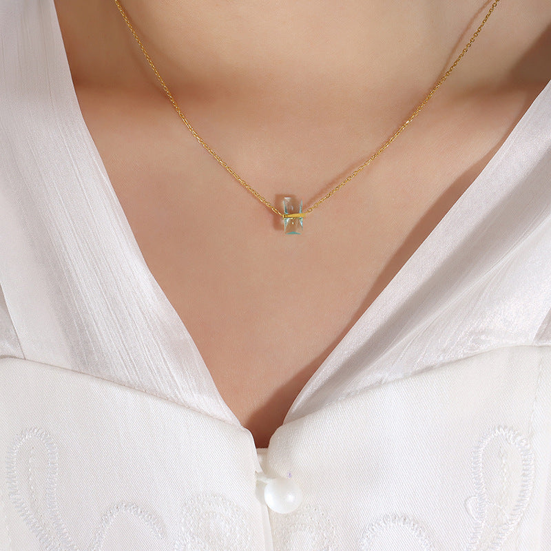 Colored Hex Stone Necklace