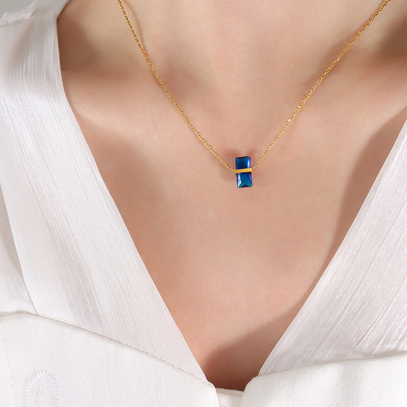 Colored Hex Stone Necklace