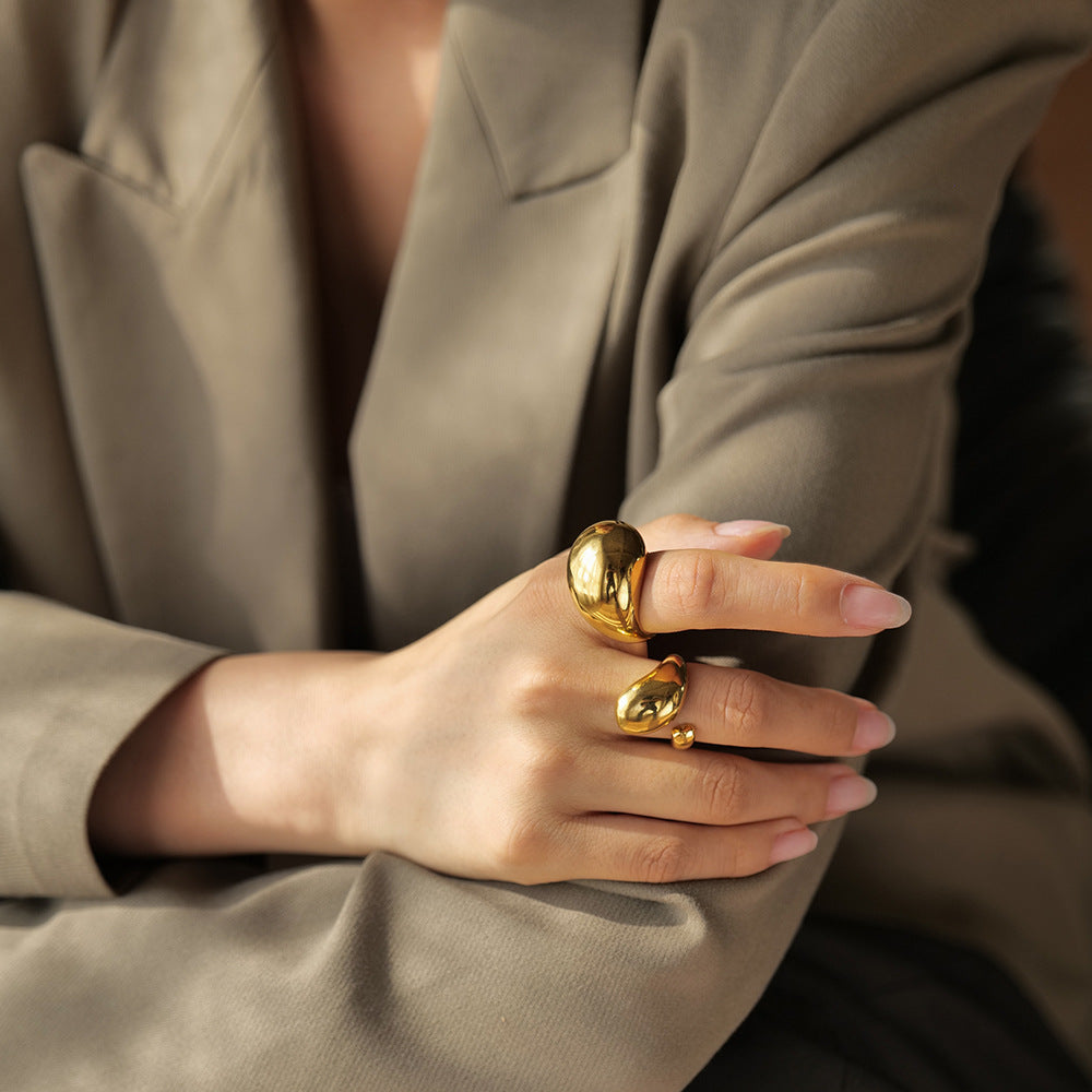 Big Button Ring