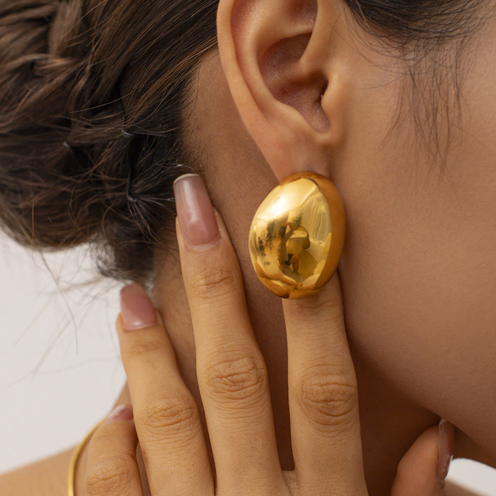 Big Button Earring