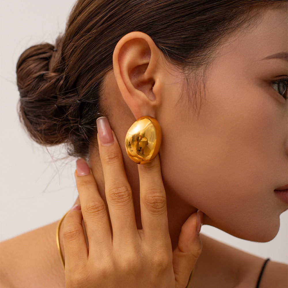 Big Button Earring